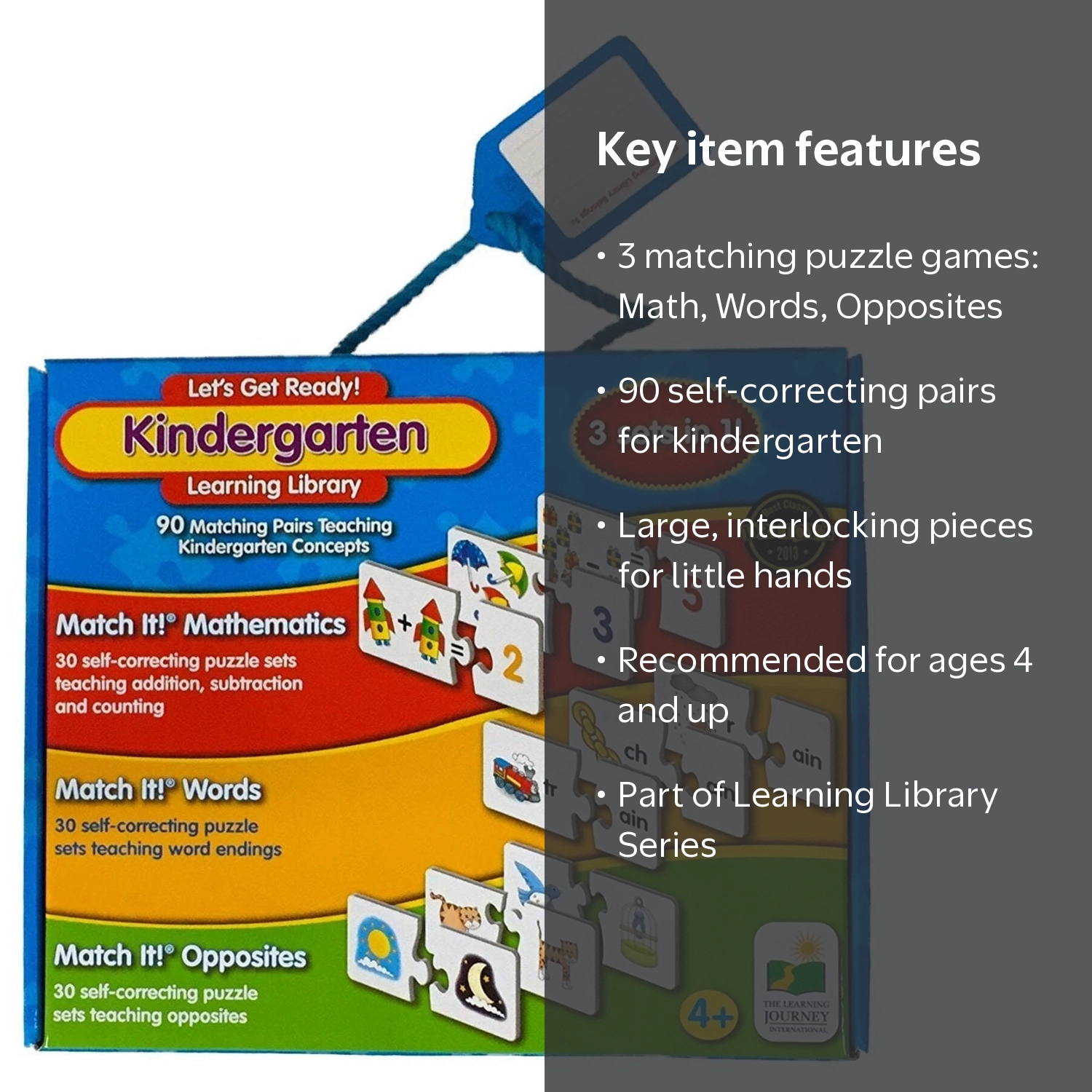 Let's Get Ready! Kindergarten Learning Library with Match It