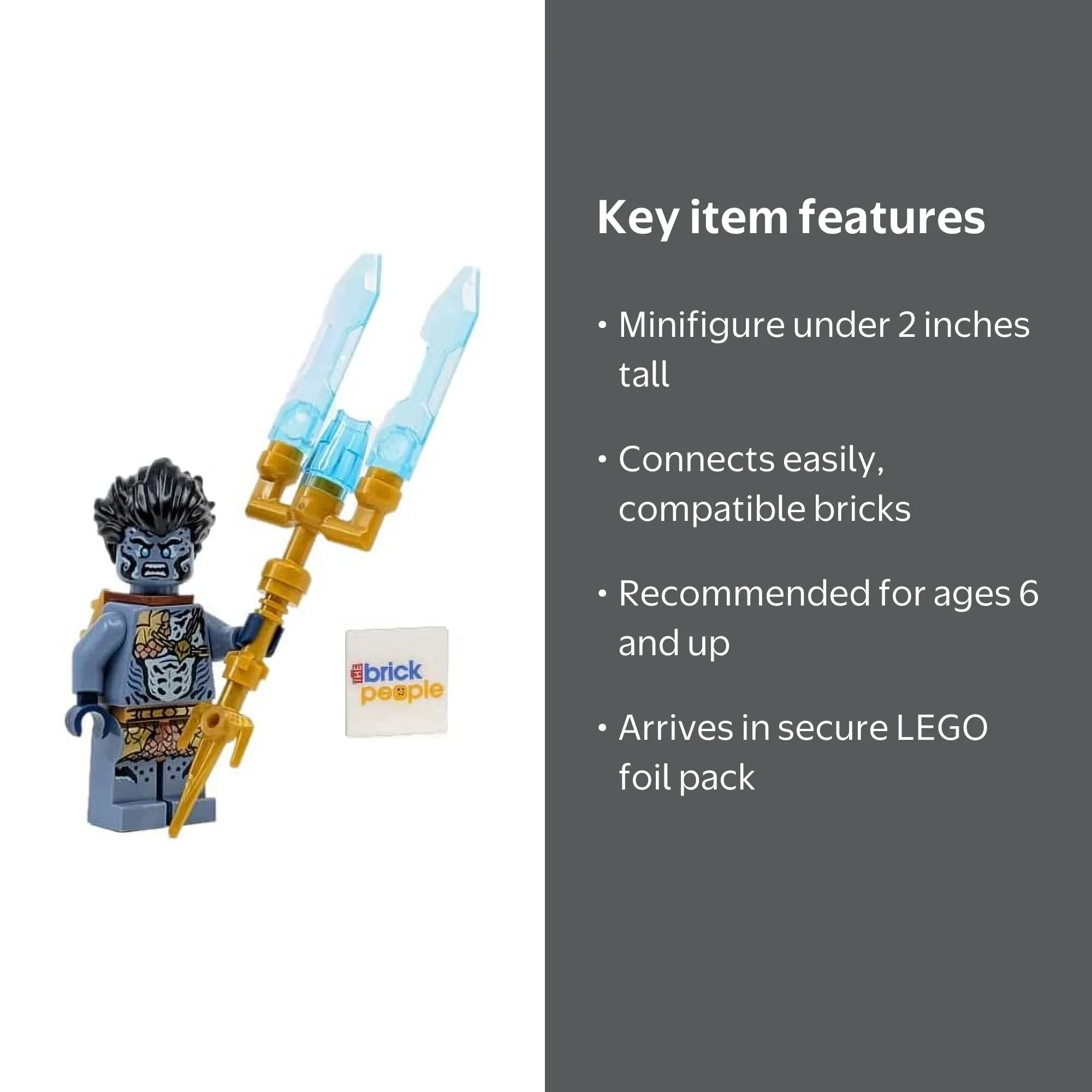 LEGO Ninjago Benthomaar King of Merlopia with Trident Block Toy