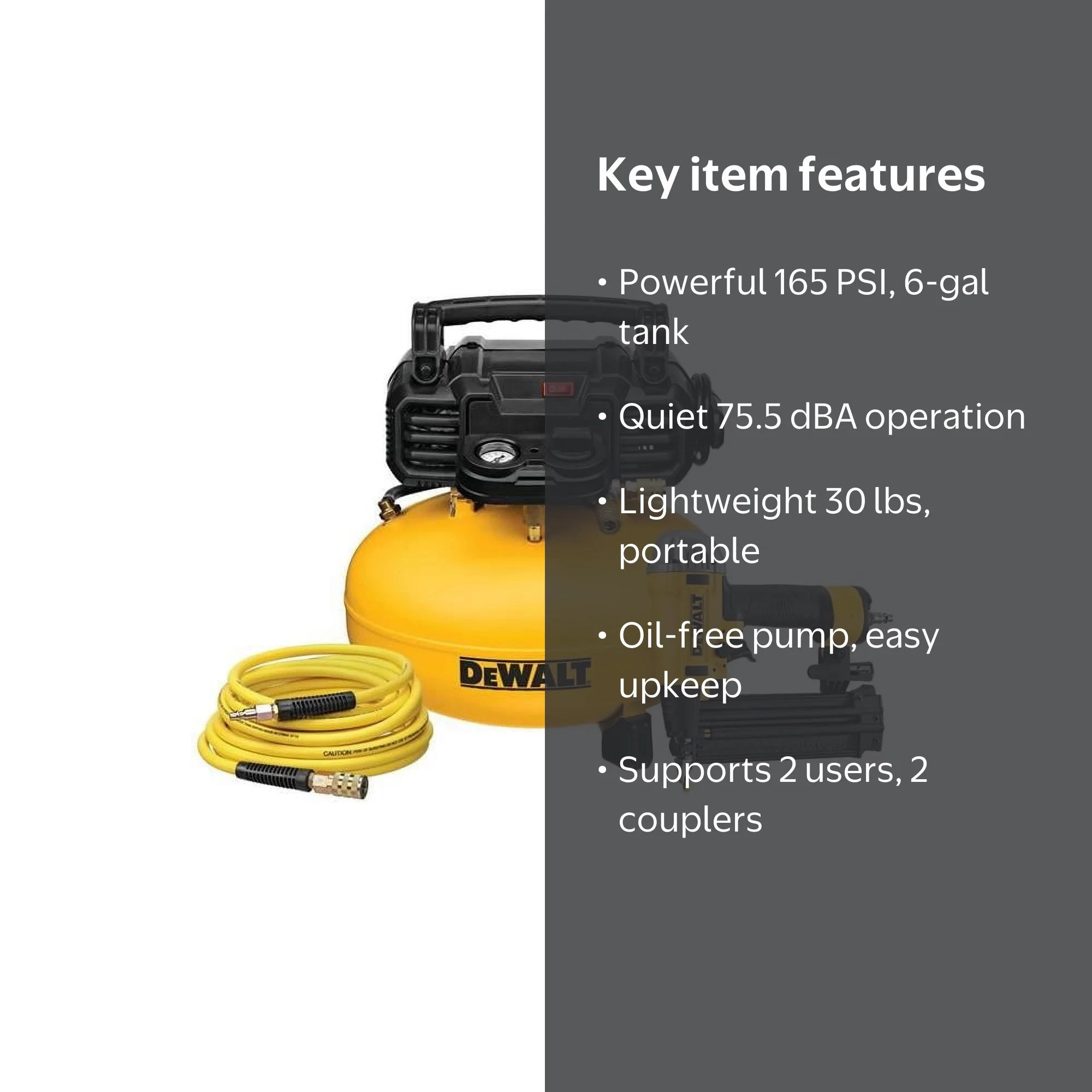 Black & Decker 6 & 18 Gallon Nailer & Brad Air Compressor Combo
