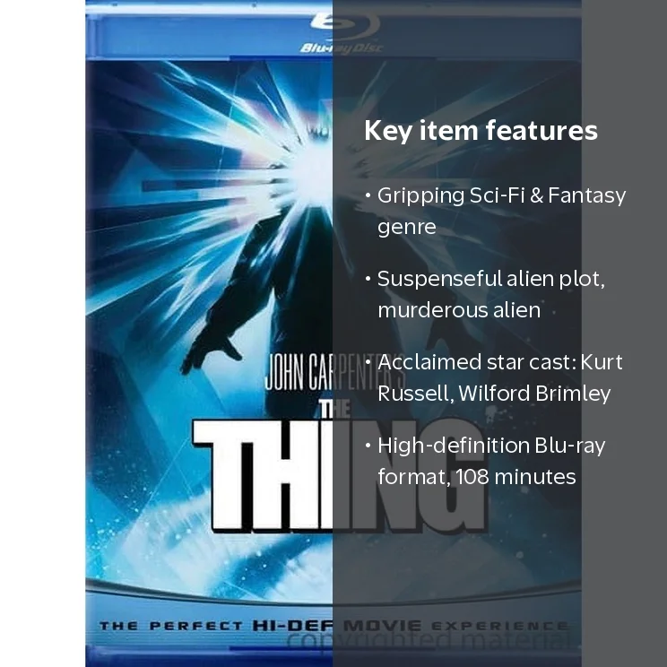 Universal Studios: The Thing (Blu-ray), Sci-Fi & Fantasy Film