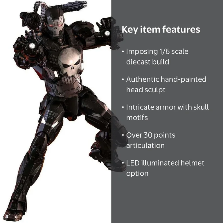 Hot Toys' The Punisher War Machine Armor, 1/6 Diecast Figure from
