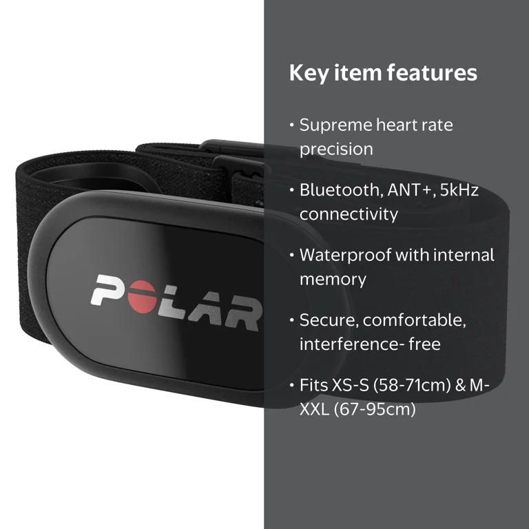 Polar H10 Heart Rate Monitor – ANT+ , Bluetooth – HR Sensor for