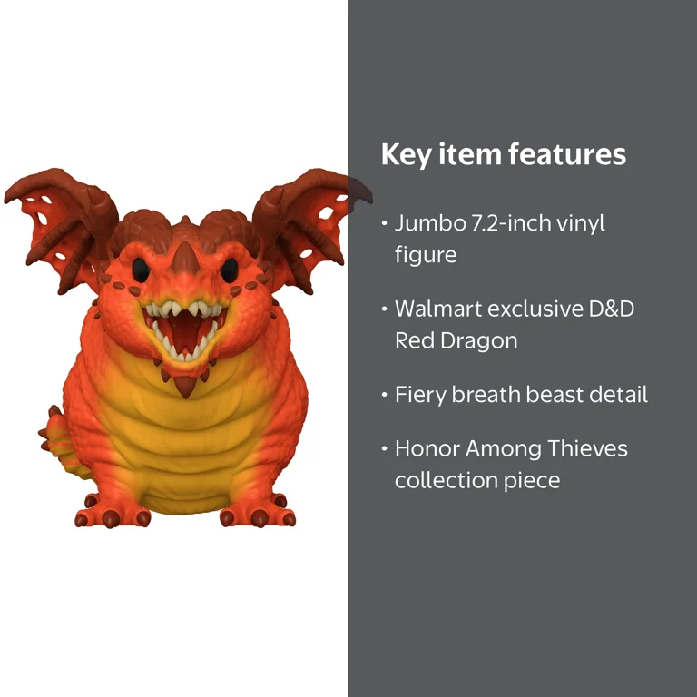 Funko Pop! Jumbo: Dungeons & Dragons - Exclusive Red Dragon Vinyl