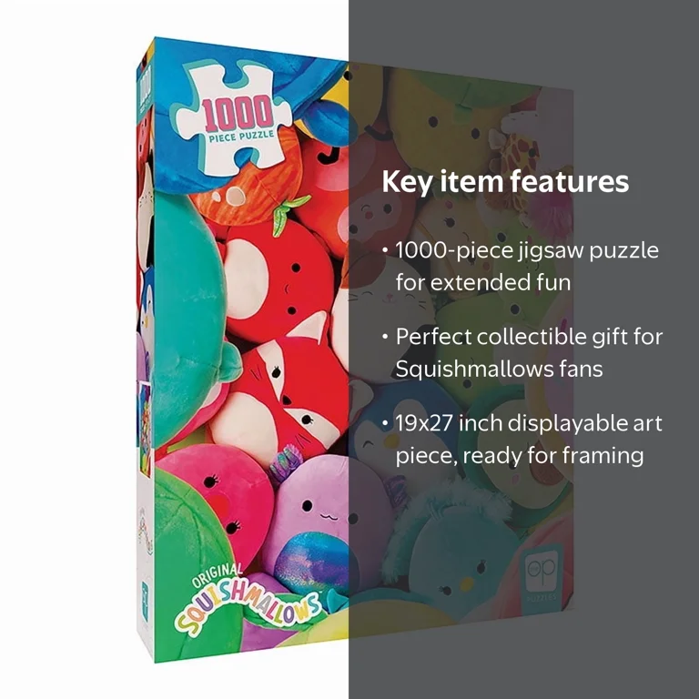 アミューズメントメダル.約16.1kg（箱込み）統一絵柄.1枚5g Original Squishmallows™ Share My Squad 1000-Piece Puzzle, by opoly
