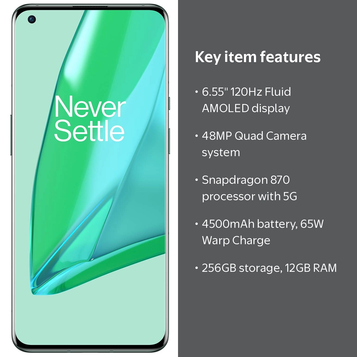 OnePlus 9R 256GB 5G LE2100 12GB RAM 48MP Quad Cameras GSM Factory