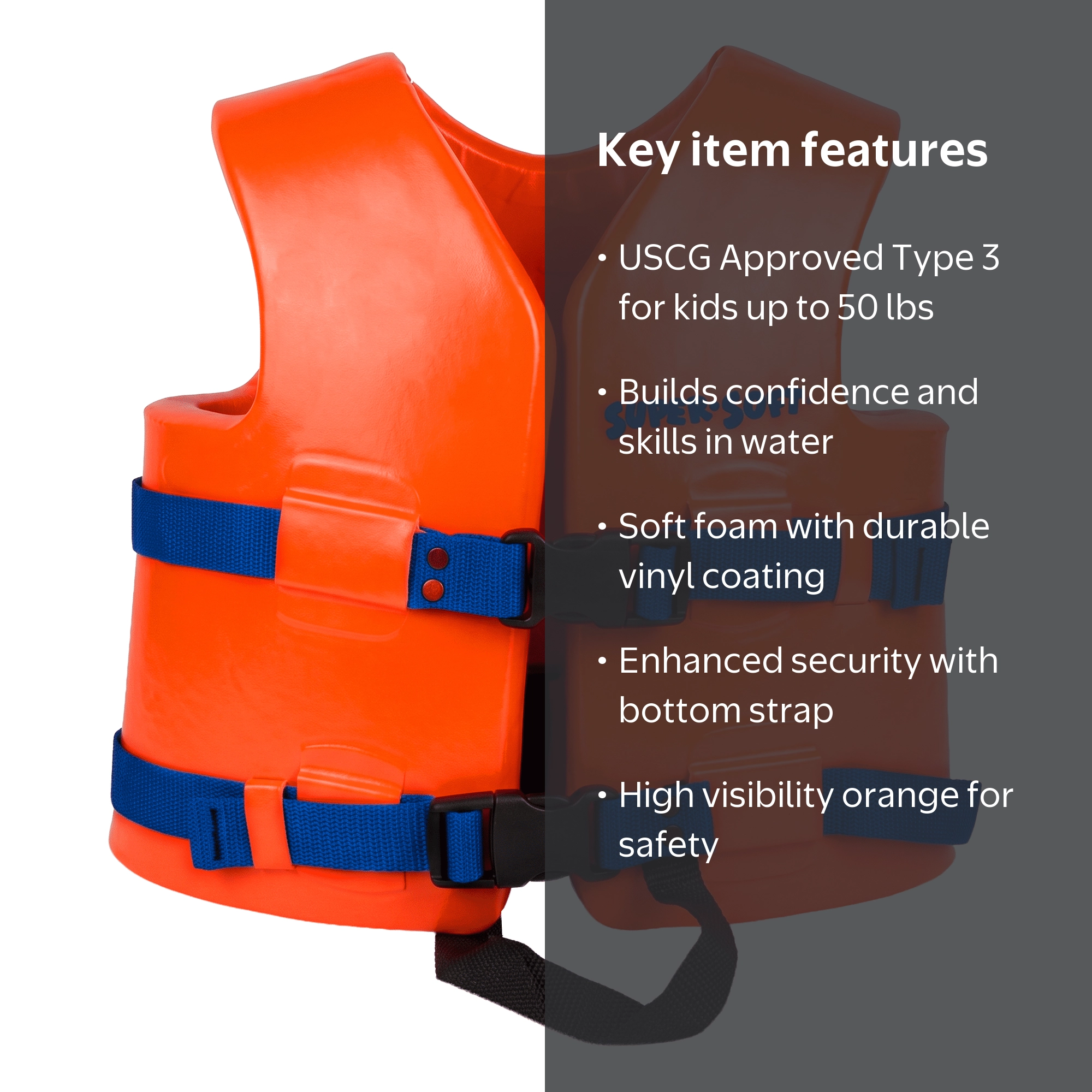 【未使用】Kids Life Jacket Safety Vest Ｍ TRC Recreation Child Life Jacket Small, Sunset Orange - Walmart.com