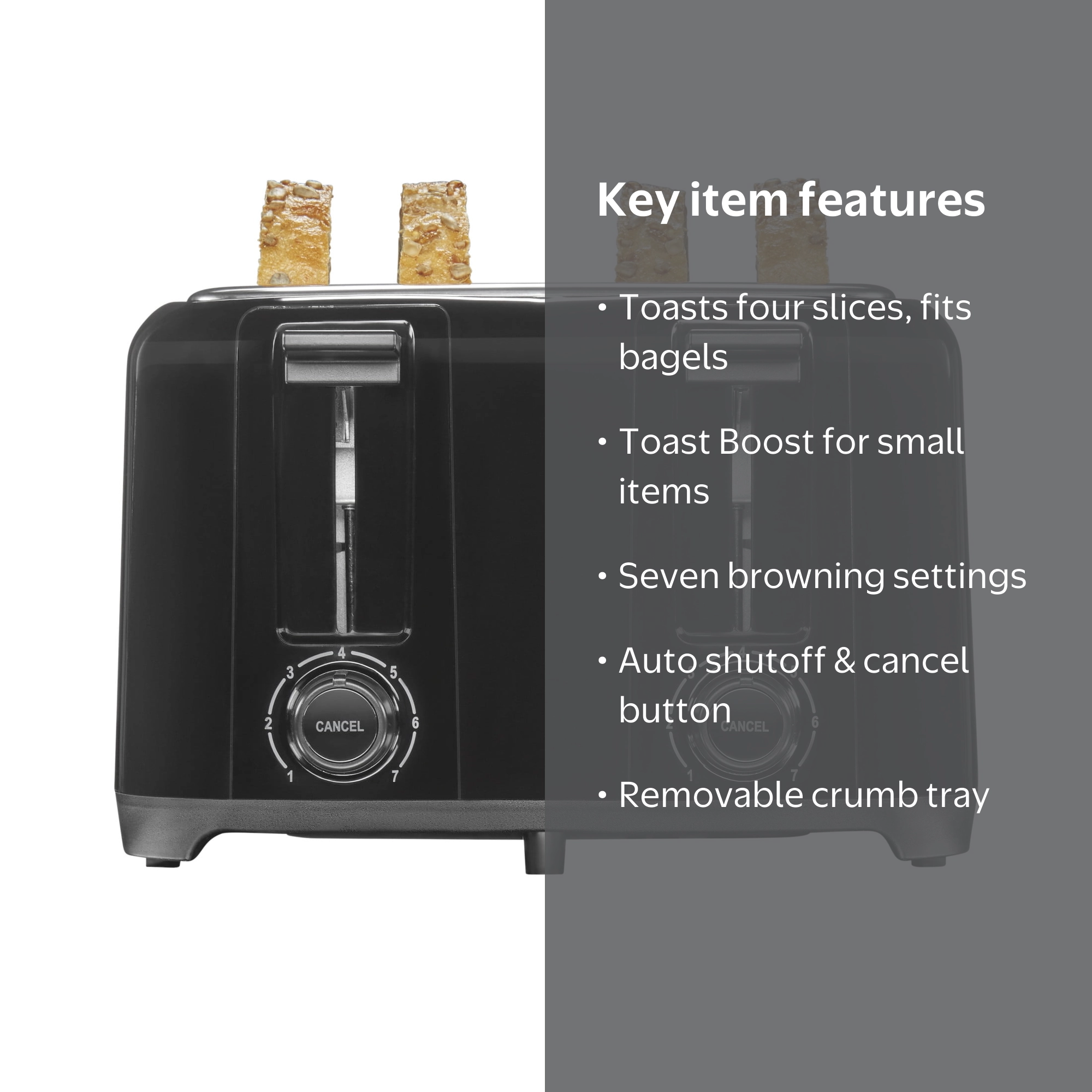 Proctor Silex 4-Slice Toaster with Extra-Wide Slots, Toast Boost