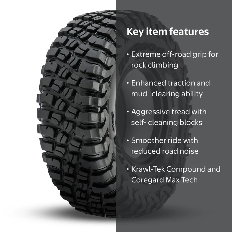 BFGoodrich Mud-Terrain T/A KM3 Off-Road Tire, 33X12.50R17, E 120Q
