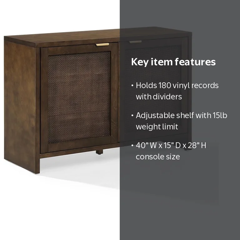 Crosley Furniture Kenji Record Storage Media Console - Walmart.com