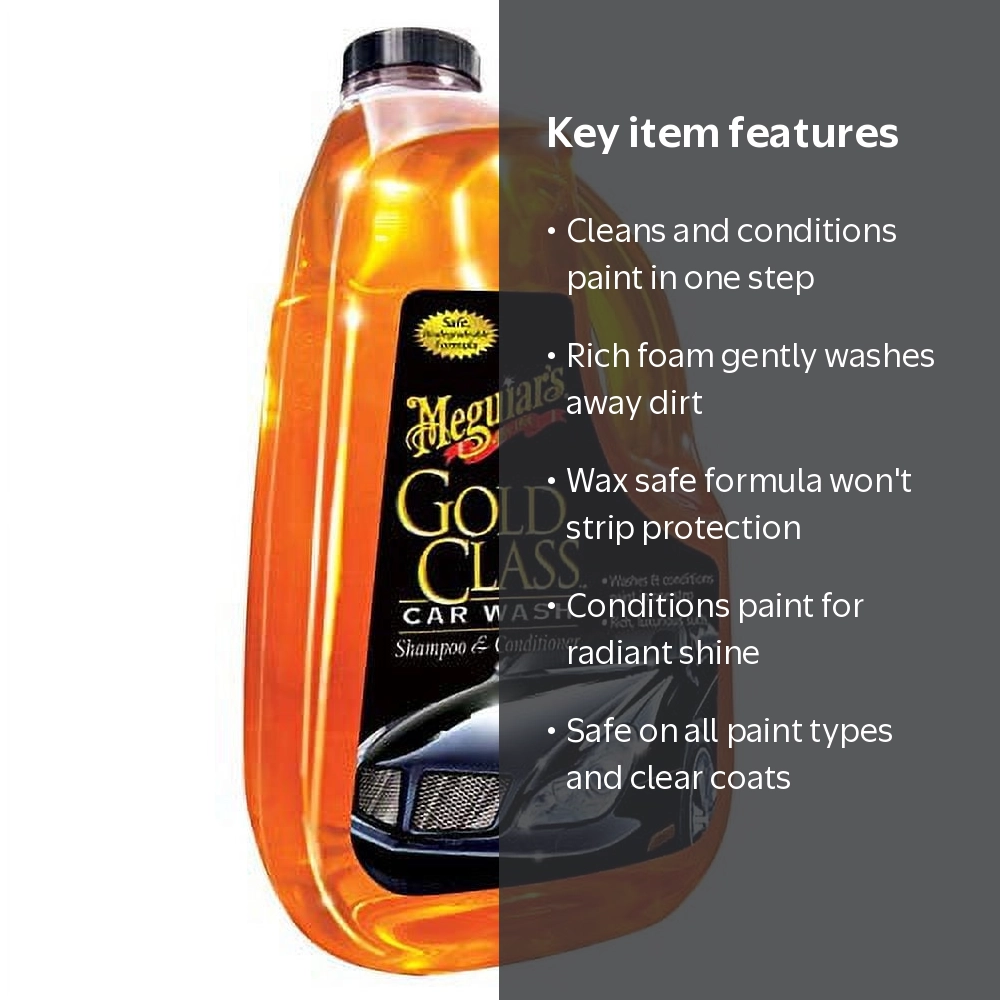 Meguiar's Gold Class Car Wash, 64 Oz, Cleans and Conditions Paint