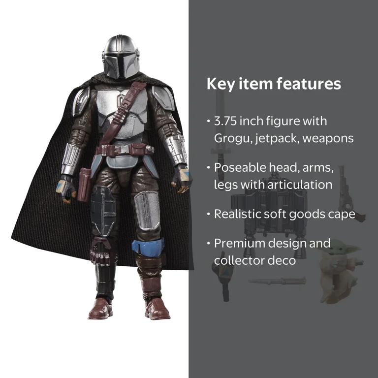 Star Wars, Action Figure, The Mandalorian & Grogu 3.75‚Äù