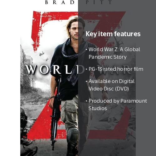 Paramount Home Video, World War Z (DVD), Horror, PG-13 - Walmart.com
