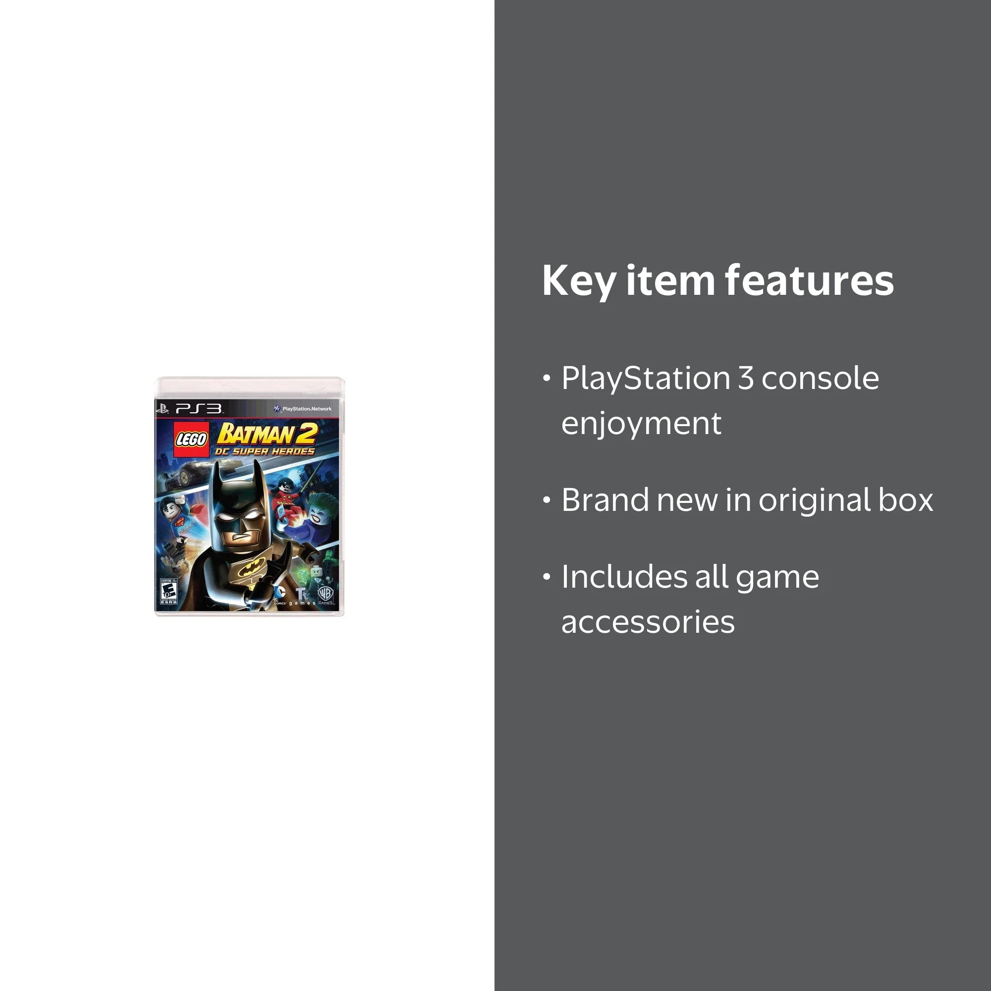 Warner Bros, LEGO Batman 2 DC Super Heroes Video Game, PS3, Pack