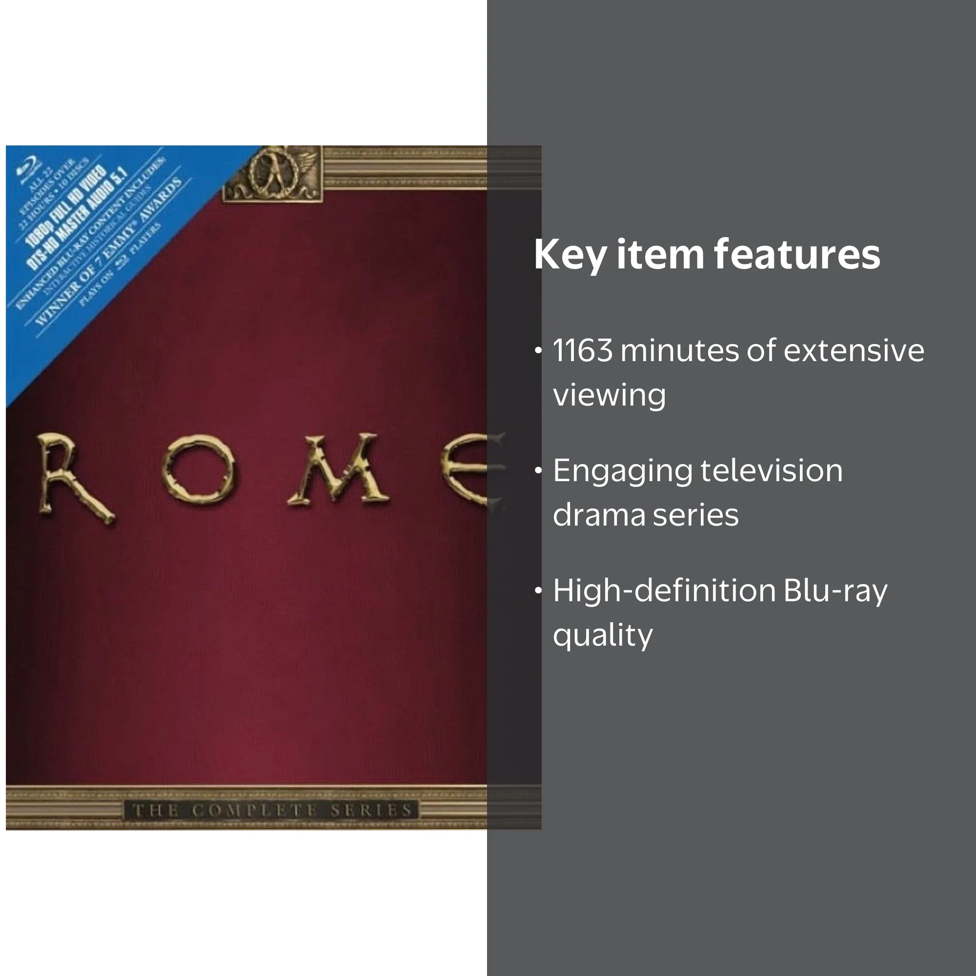 HBO Home Video: Rome - The Complete Series on Blu-ray, 22 Episodes