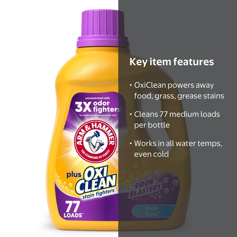 ARM & HAMMER, Liquid Laundry Detergent, 77 Loads, Fresh Scent