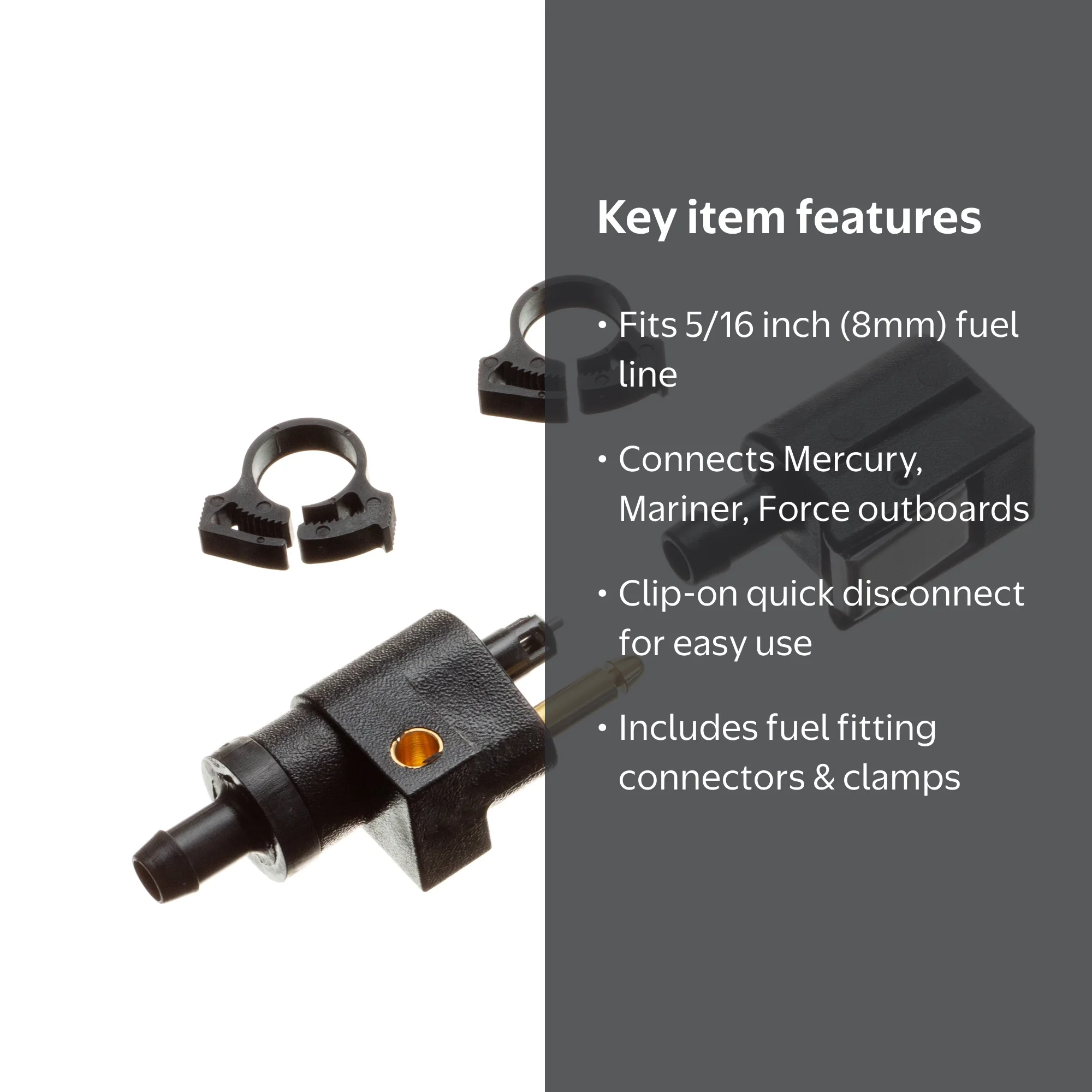 Quicksilver 804787Q Quick Disconnect Fuel Line Connector Kit