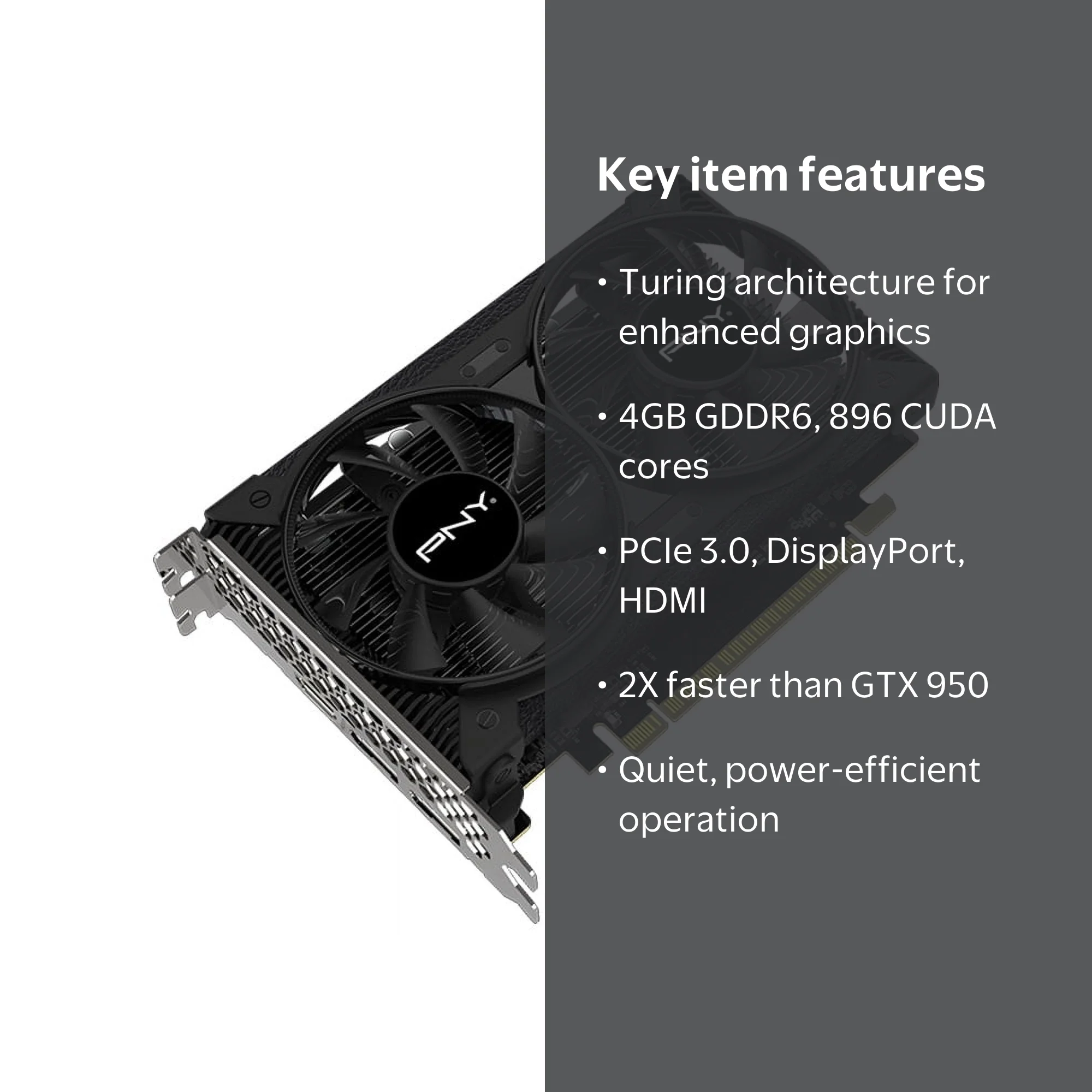 PNY GeForce® GTX 1650 4GB GDDR6 Dual Fan Graphics Card - Walmart.com