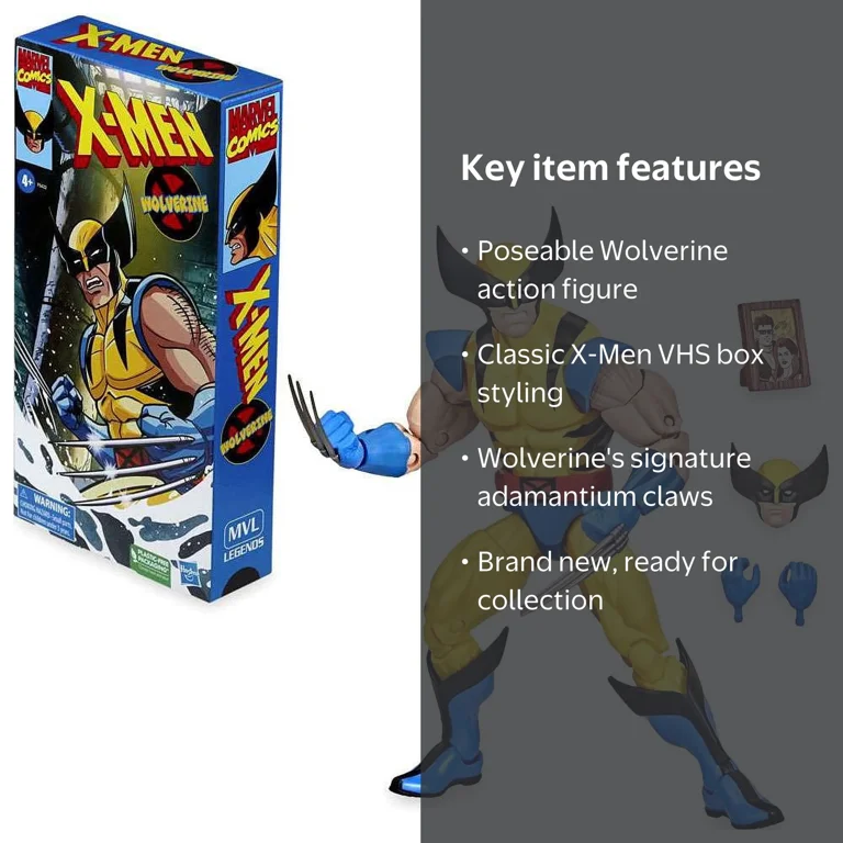 Marvel Legends X-Men Animated Series VHS Box Wolverine Action