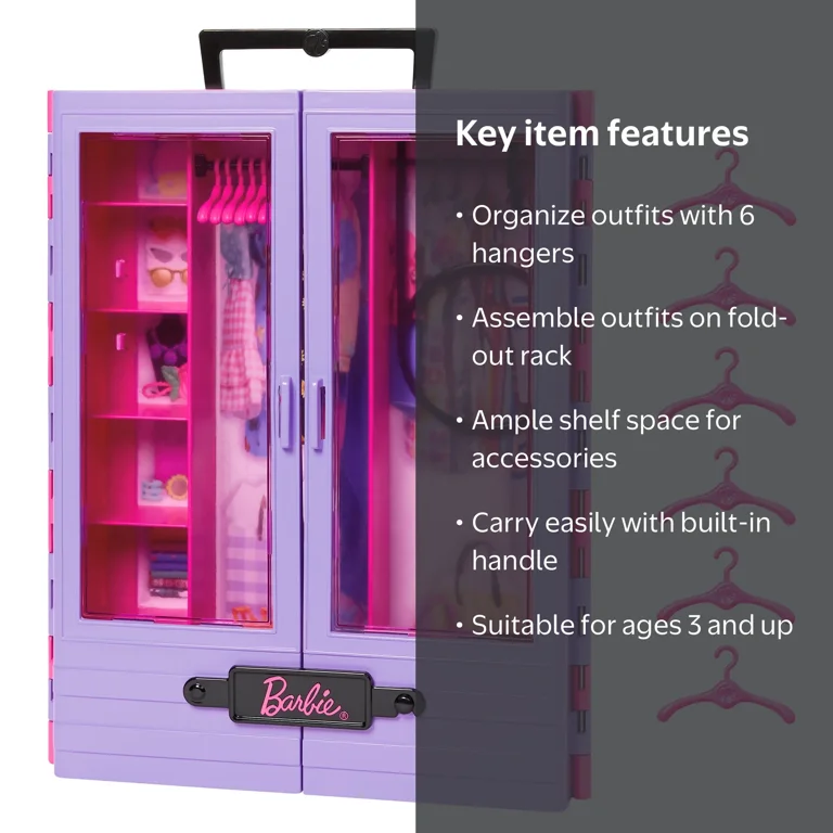 Barbie, Fashionistas Ultimate Closet Accessory, 6 Hangers