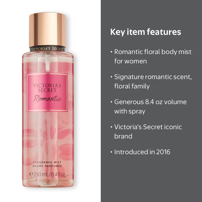 Victoria's Secret Romantic Body Mist, Pink Petals and Sheer Musk