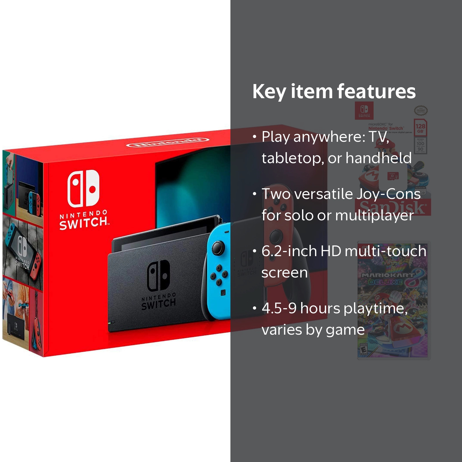 Nintendo Switch™ with Neon Blue & Neon Red Joy-Con (Inernational