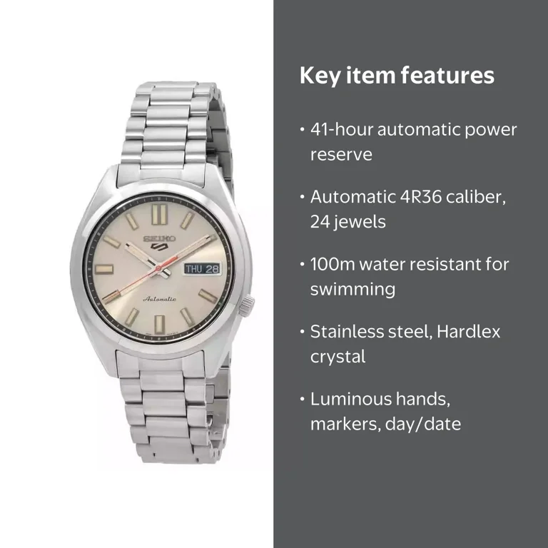 Seiko, Men's Watch, SRPK91K1, Ivory Dial, 37.4 mm, Automatic