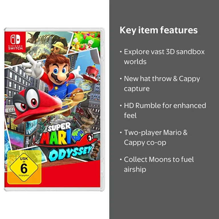 Nintendo, Super Mario Odyssey, 3D Adventure Game, for Nintendo