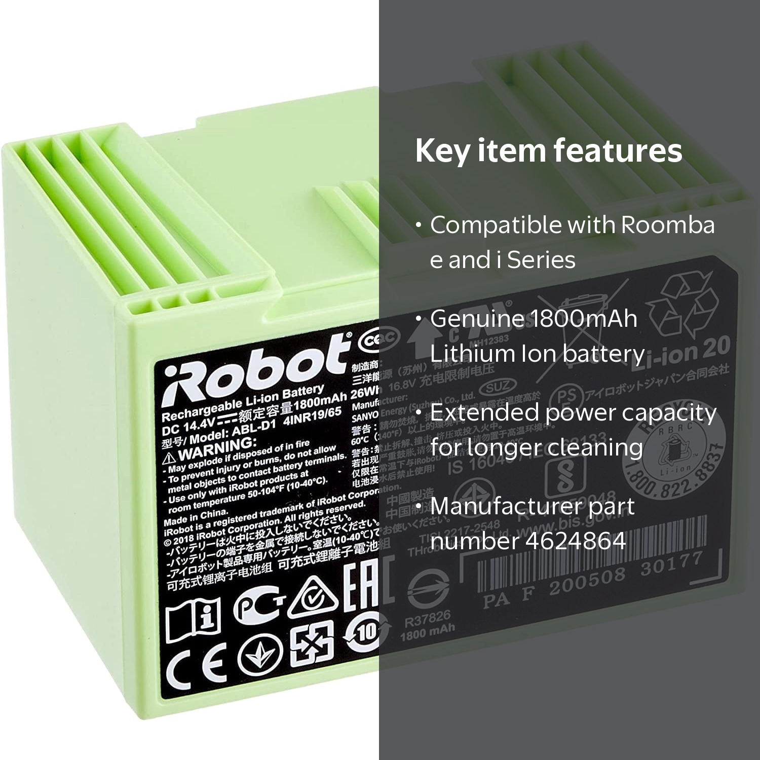 iRobot Roomba e and i Series Replacement Lithium Ion Battery