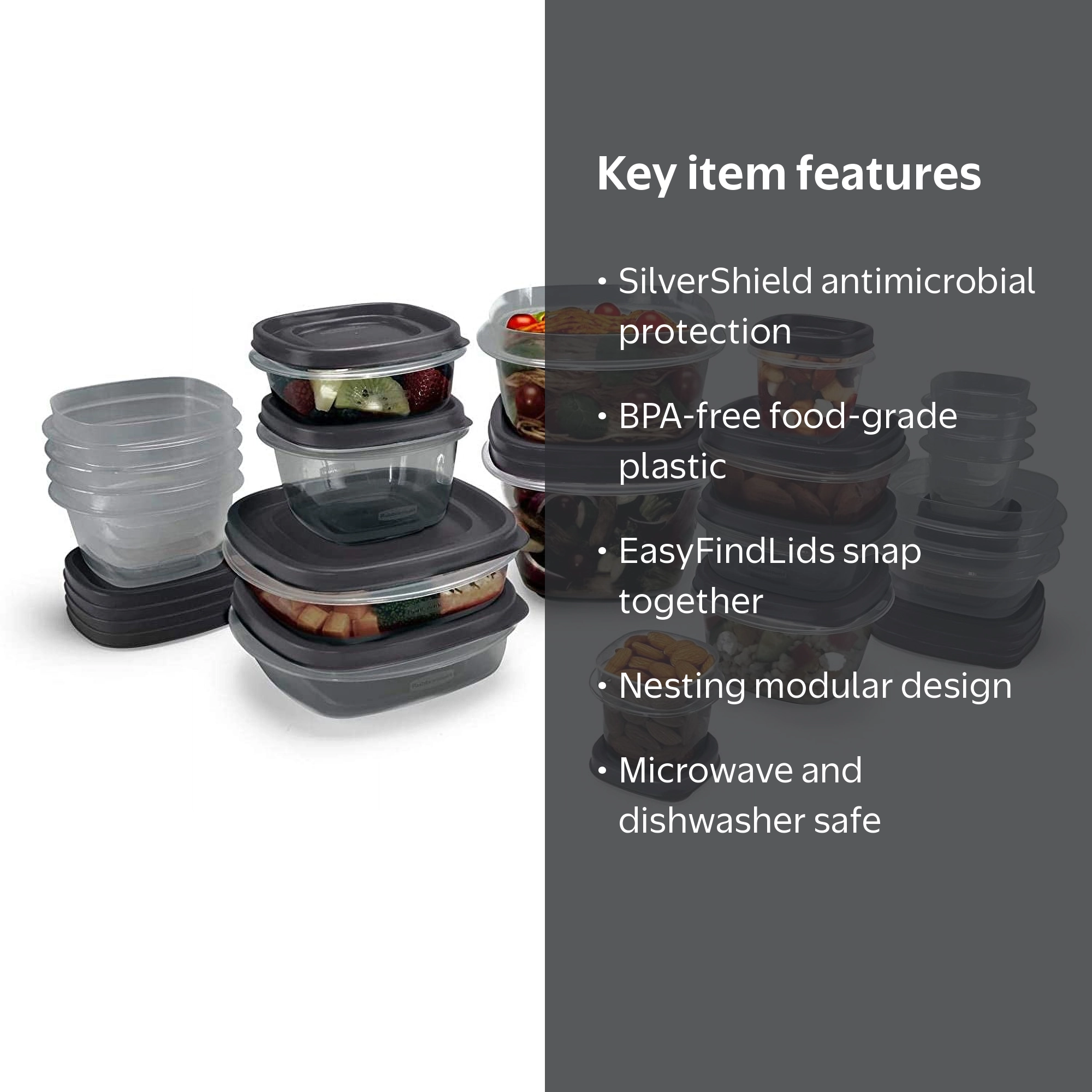 Rubbermaid EasyFindLids Food Storage Containers 42-Piece Set