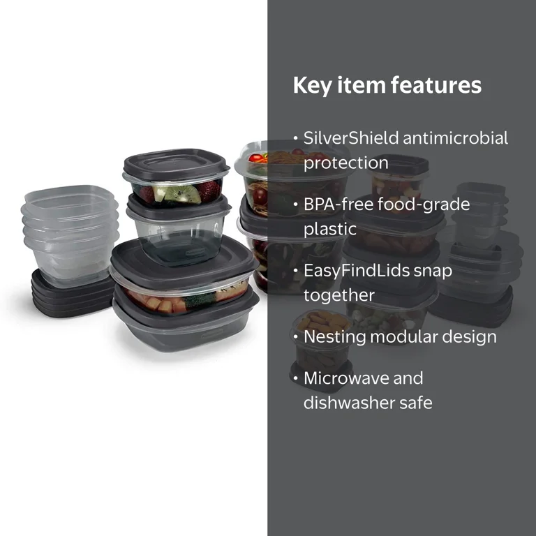 Rubbermaid EasyFindLids Food Storage Containers 42-Piece Set