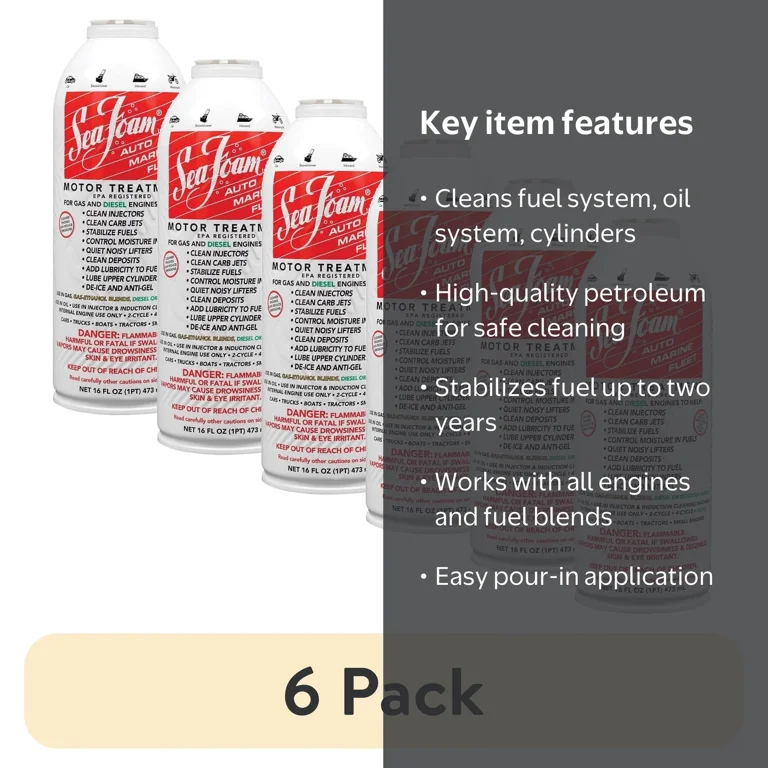 6 pack) Sea Foam SF16 Motor Treatment Automotive Additive, 16 oz
