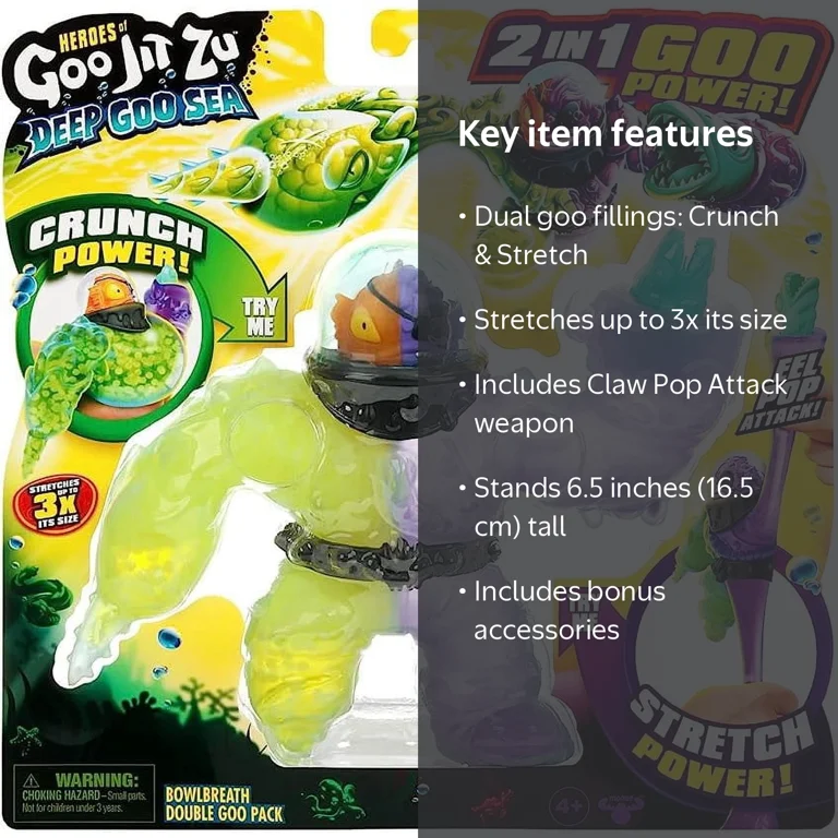 Moose Toys Heroes of Goo Jit Zu Deep Goo Sea Bowlbreath Action