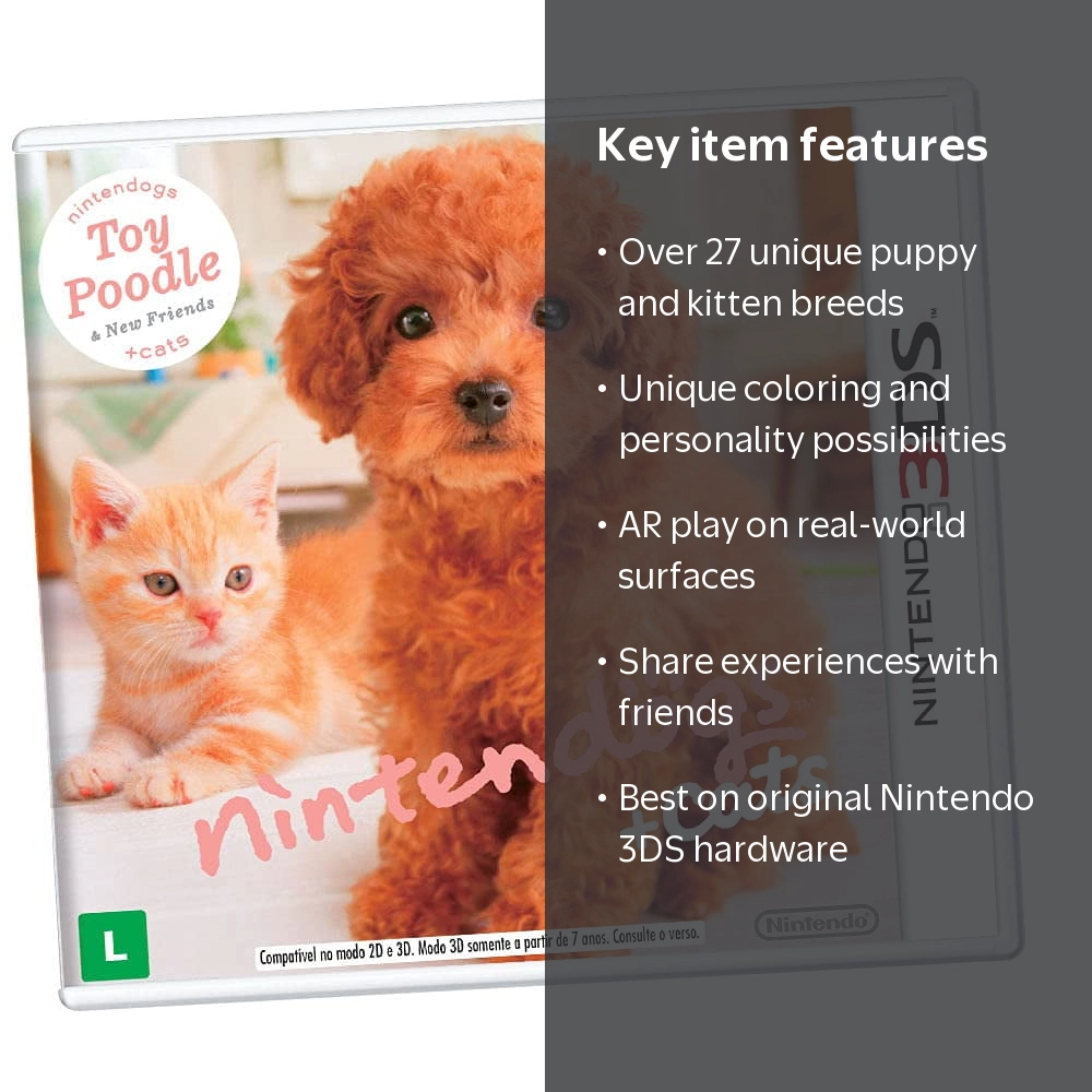 Nintendogs + Cats: Toy Poodle and Friends - Nintendo 3DS - Walmart.com