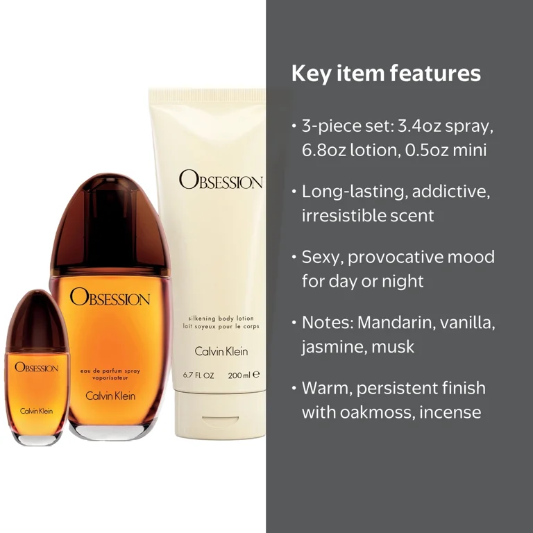 Calvin Klein Obsession Perfume Gift Set, Eau de Parfum Spray for