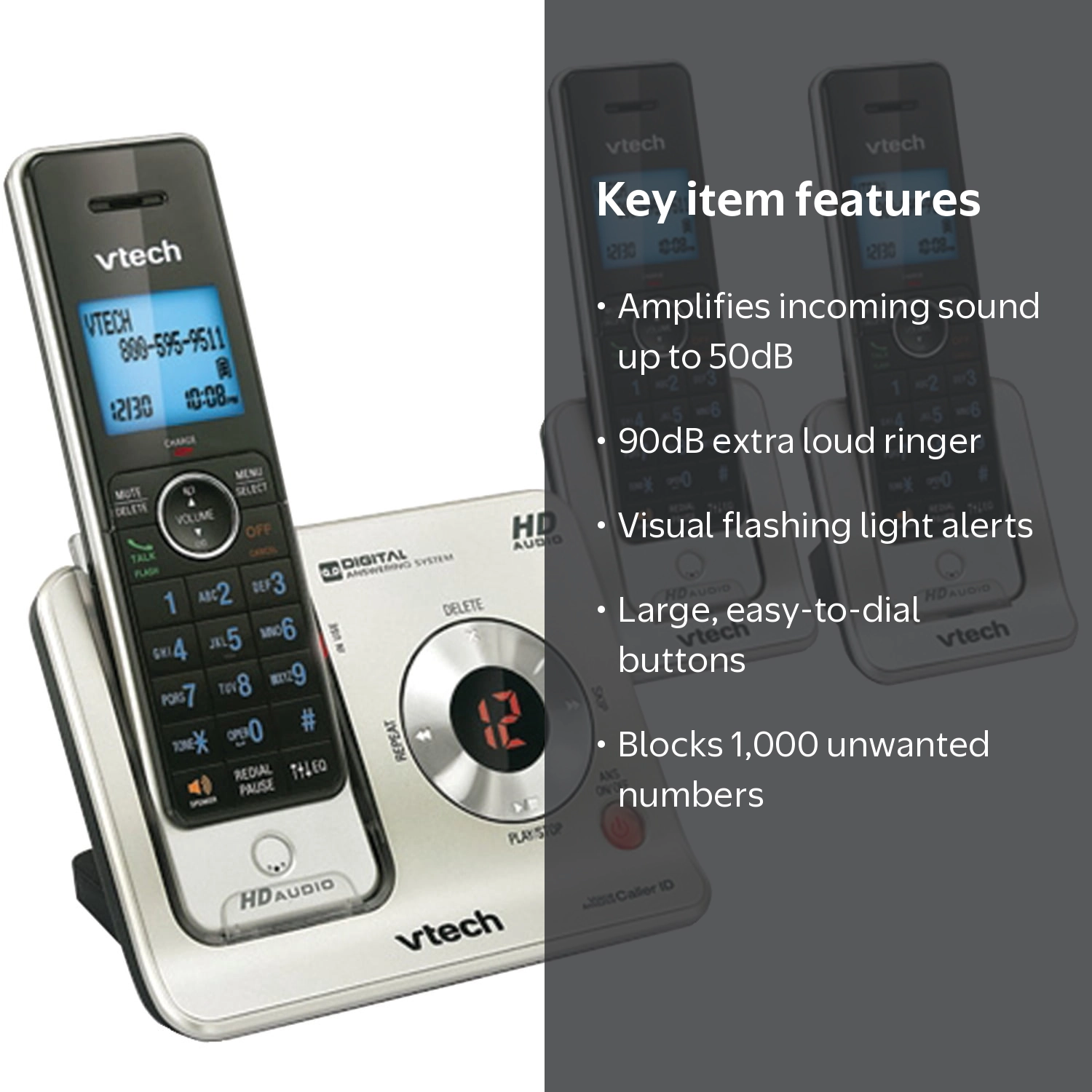 VTech Amplified Big Button Cordless Phone Accessory Handset SN5127