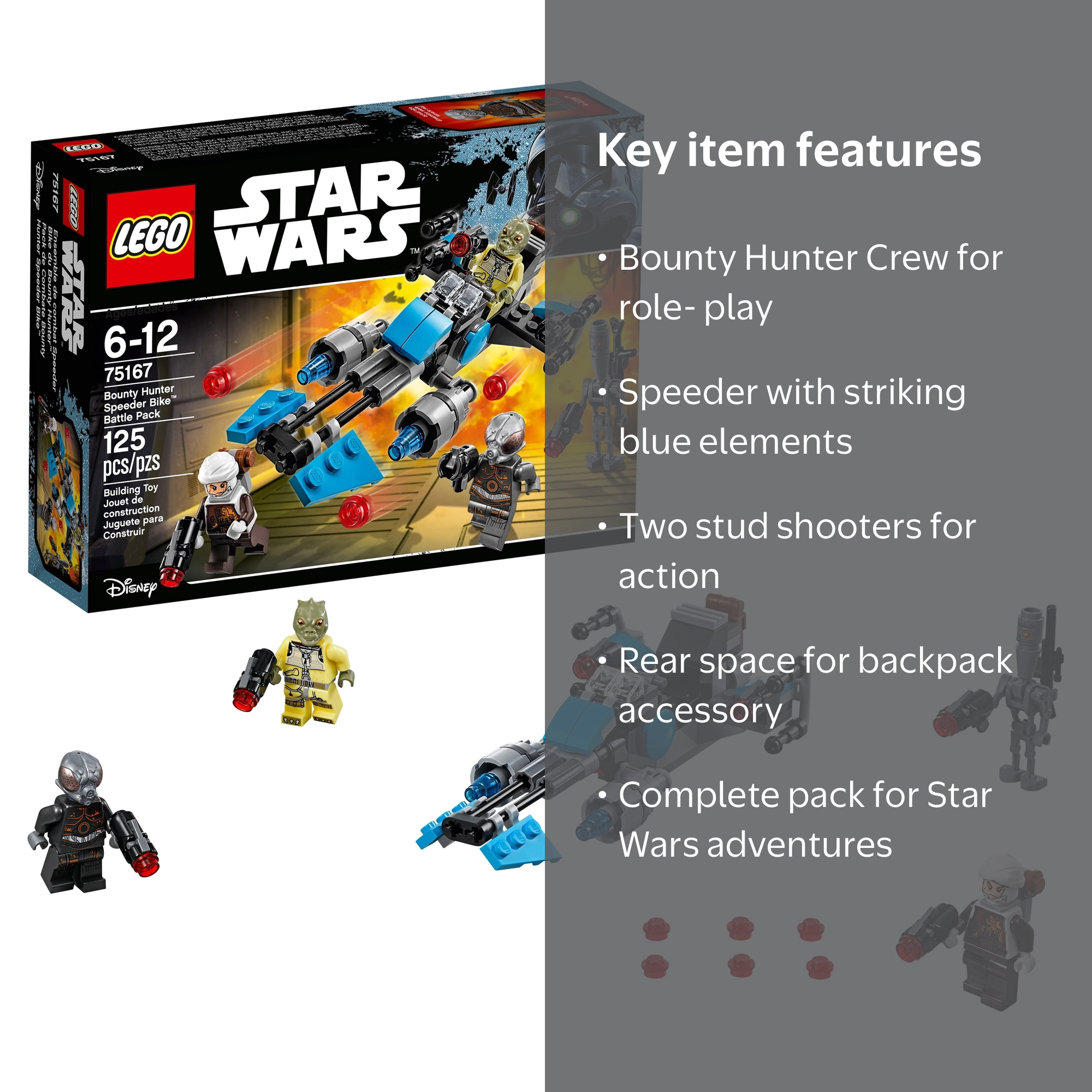 LEGO Star Wars TM Bounty Hunter Speeder Bike™ Battle Pack 75167