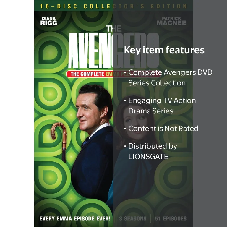 Lionsgate The Avengers DVD Box Set Emma Peel Megaset - Walmart.com