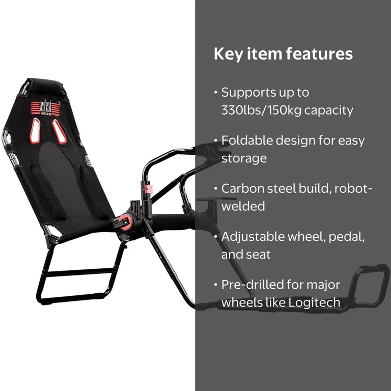 Next Level Racing GTLite Foldable Simulator Cockpit with Gaming