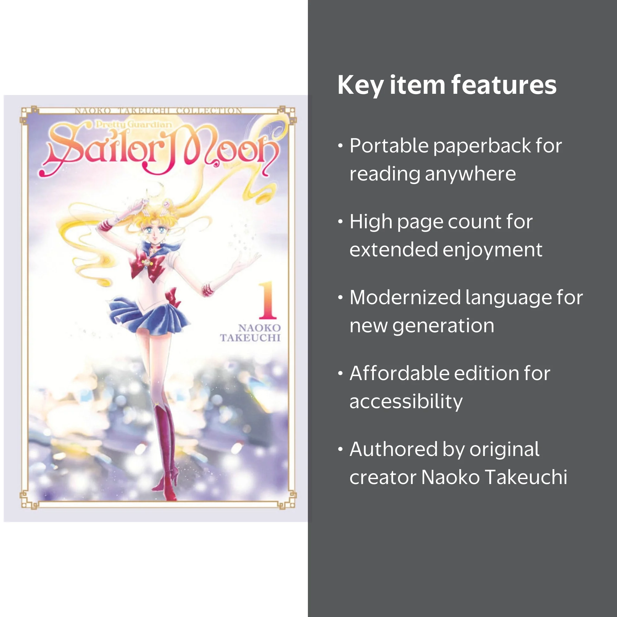 Naoko Takeuchi, Sailor Moon manga, 1, Paperback edition - Walmart.com