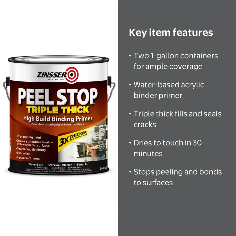Zinsser, Peel Stop Triple Thick Primer, 2 gal, White - Walmart.com