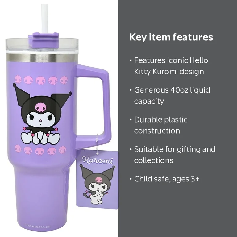 Hello Kitty, Travel Tumbler, 40oz, Multicolor, Plastic - Walmart.com