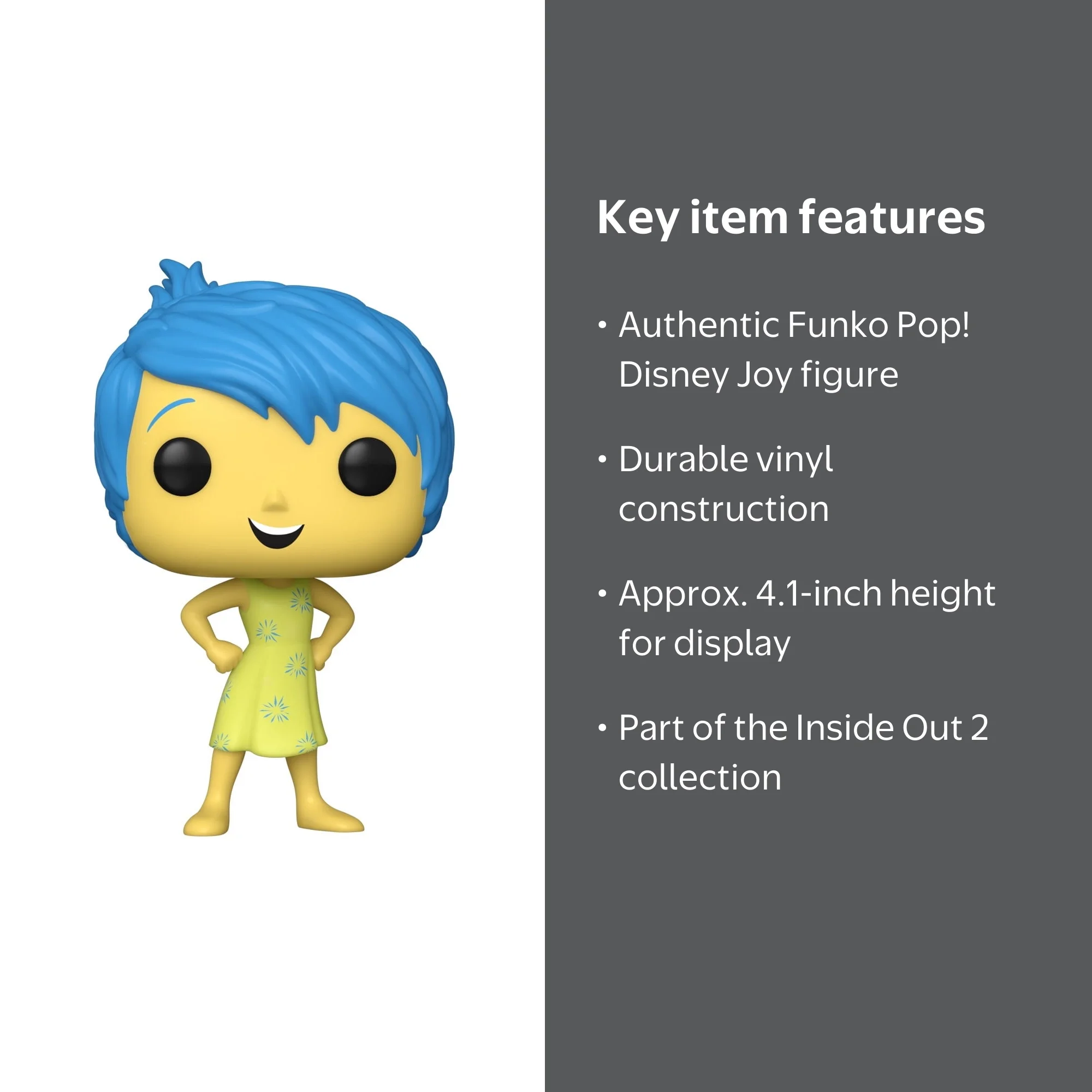 Funko Disney Pixar Inside Out 2 Joy Action Figure #1451, 3.75 Inch