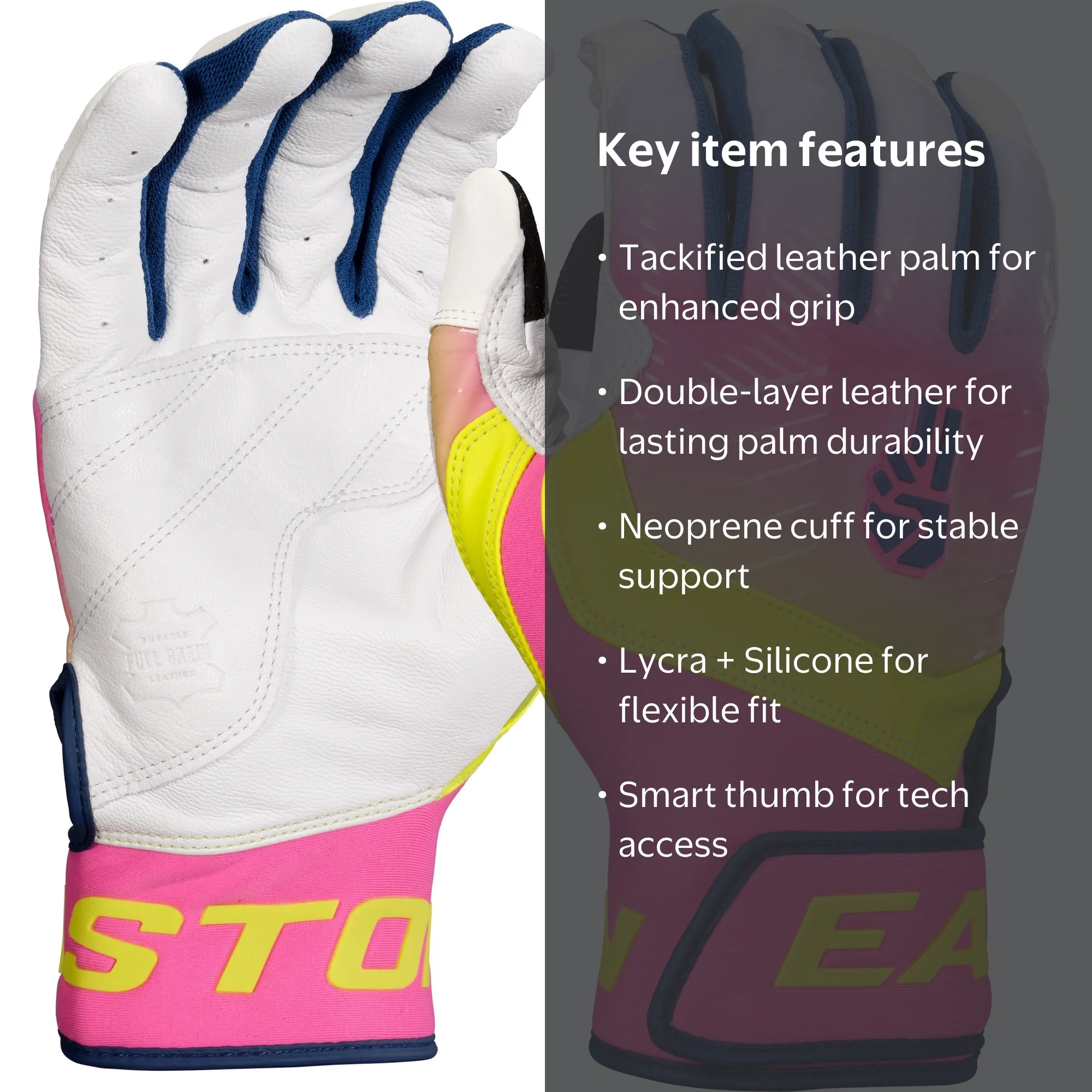 Easton Dub Walk-Off Ethos Adult Baseball Batting Gloves, Adult XL