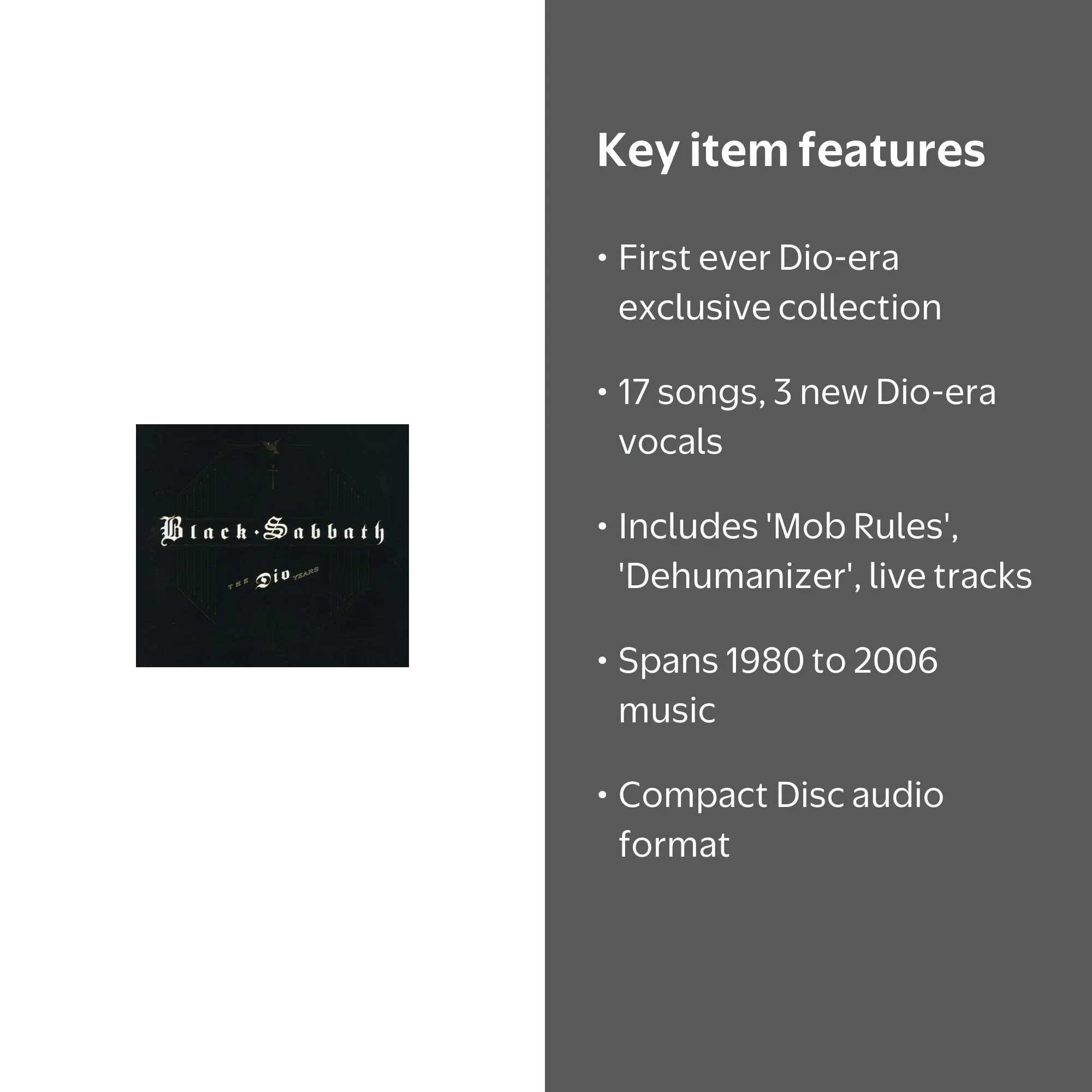 Black Sabbath - Dio Years - Music & Performance - CD - Walmart.com