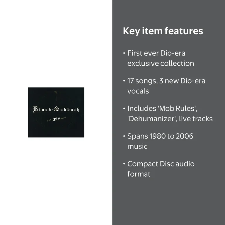 Black Sabbath - Dio Years - Music & Performance - CD - Walmart.com