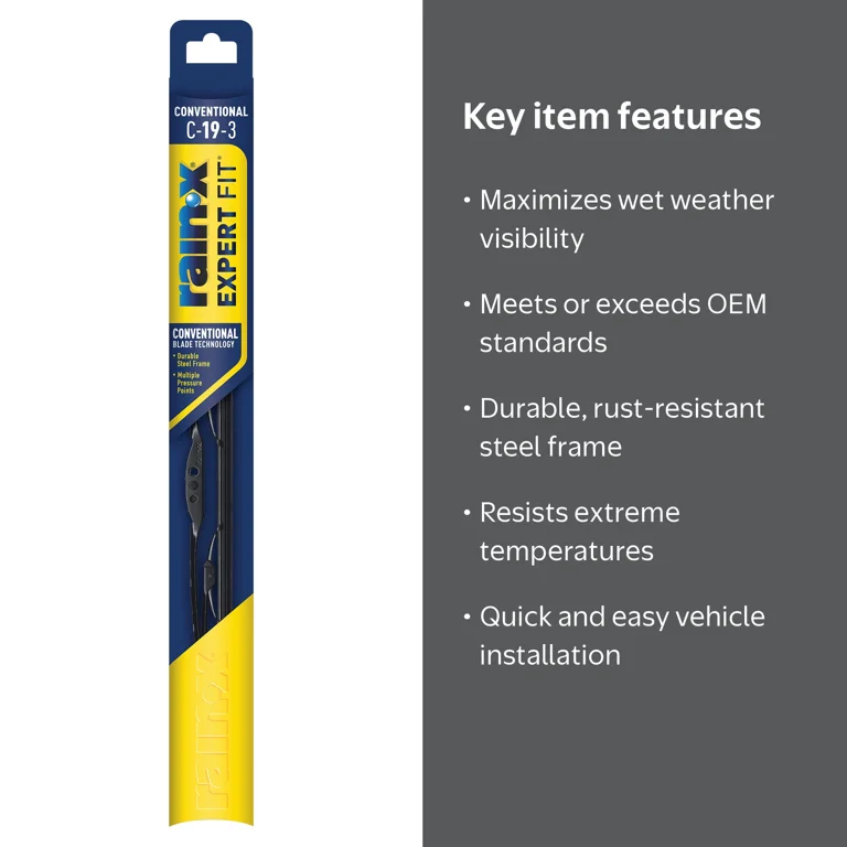 Rain-X Expert Fit Conventional Windshield Wiper Blade C-19