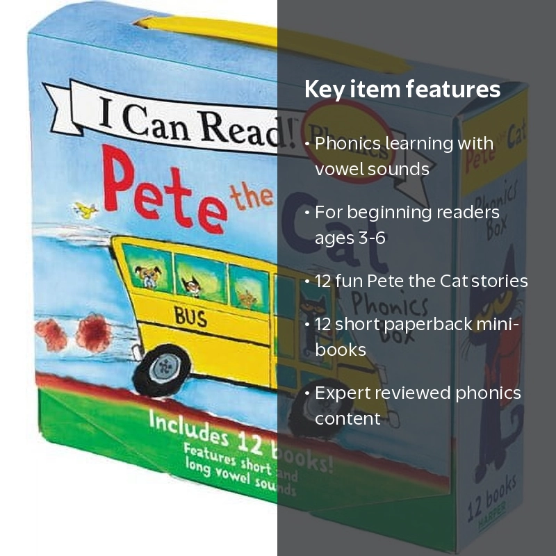 Pete the Cat 12-Book Phonics Fun! Short & Long Vowel Sounds