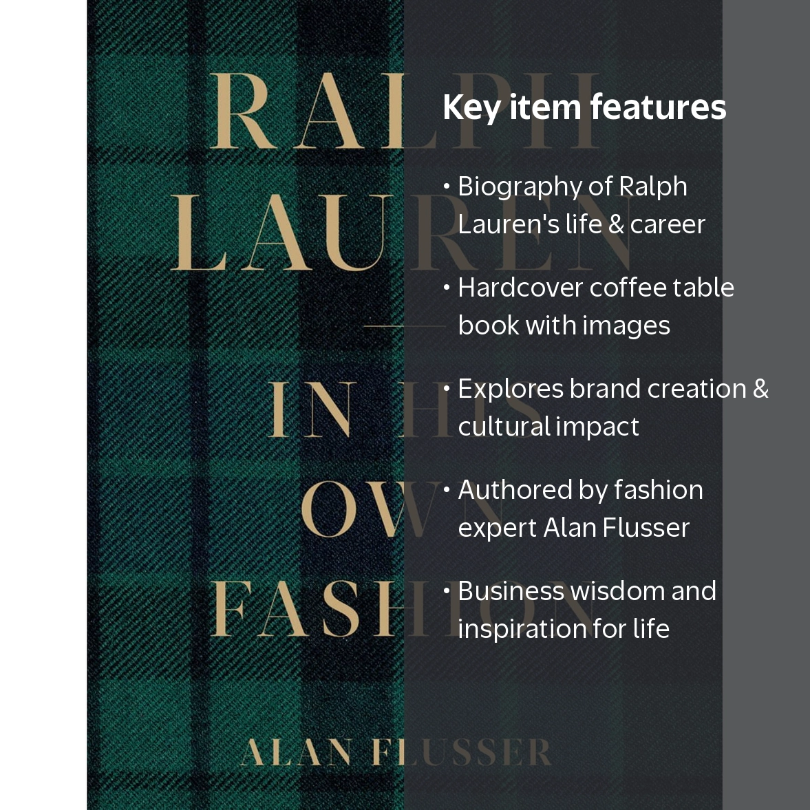 Alan Flusser, Ralph Lauren Biography In His Own Fashion Hardcover