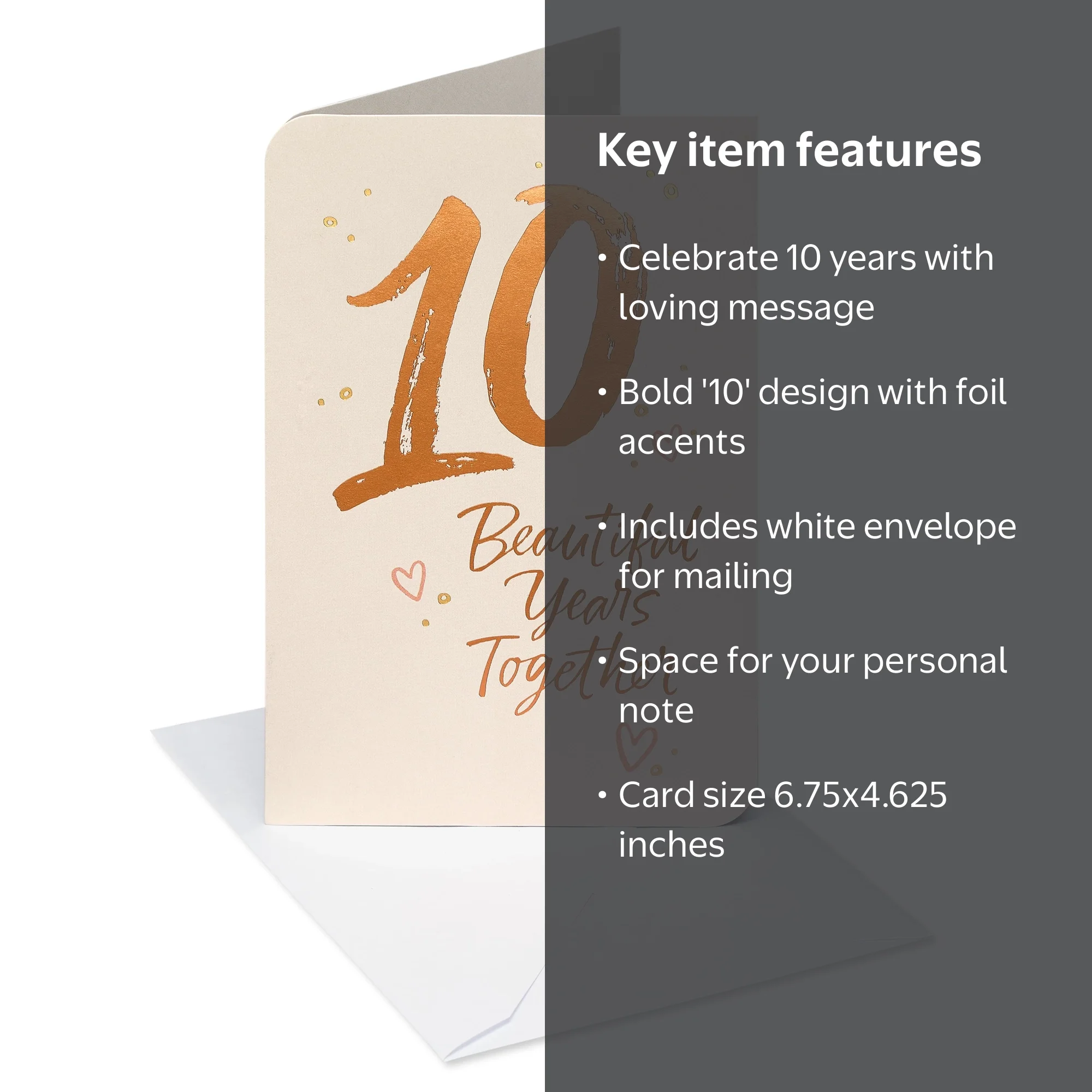 American Greetings 10th Anniversary Card (By Your Side) - Walmart.com