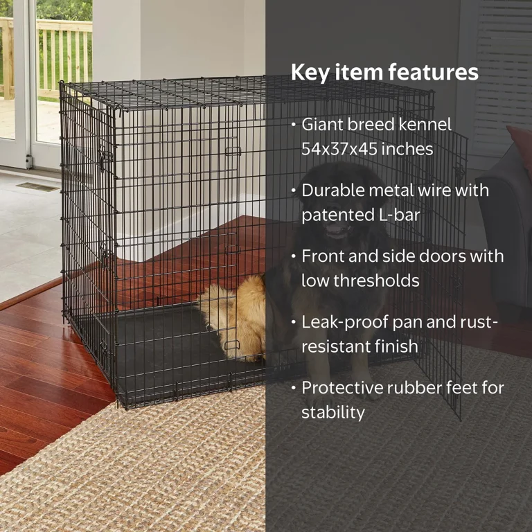 MidWest Homes For Pets Wire Dog Crate, 54x37x45